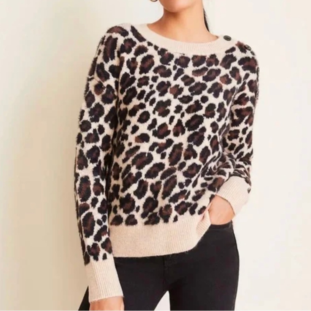 Ann Taylor Cheetah Sweater